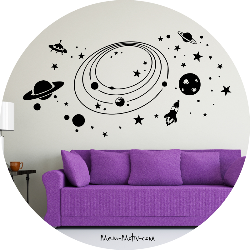 Preview: Wandtattoo 46218 Weltall